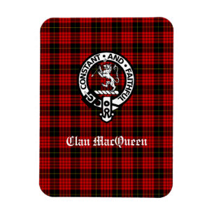 Imán Clan MacQueen Escudo Badge & Tartán