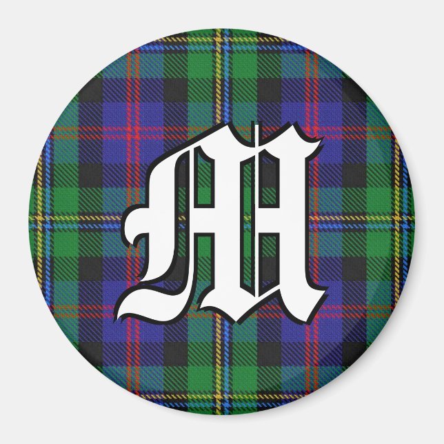 Imán Clan Malcolm Tartan Plaid Accents (Frente)
