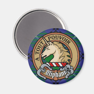 Imán Clan Oliphant Escudo sobre Tartán