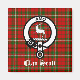 Imán Clan Scott Escudo Badge y Tartán