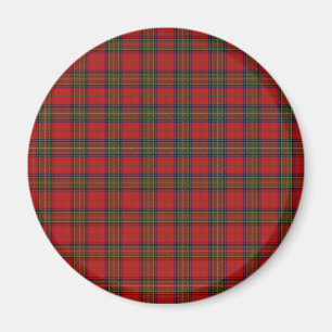 Imán Clan Stewart Royal Scottish Tartan Plaid Pattern