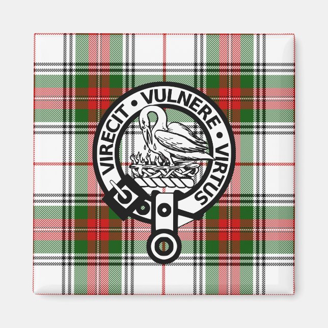 Imán Clan Stewart Tartan Escudo Magnet (Frente)