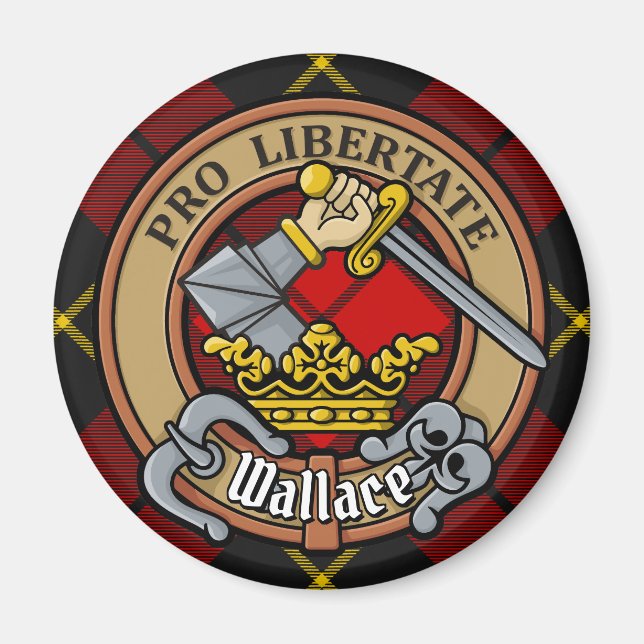 Imán Clan Wallace Escudo por Tartán (Frente)