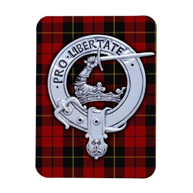 Imán Clan Wallace Escudo y Tartán (Vertical)