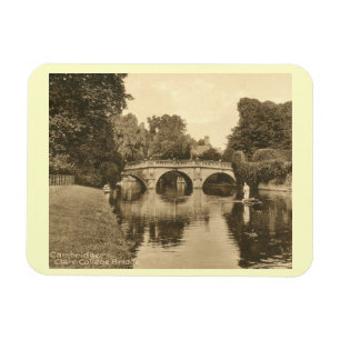 Imán Clare College Bridge, Cambridge England Vintage