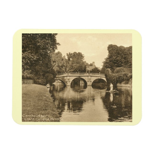 Imán Clare College Bridge, Cambridge England Vintage (Horizontal)