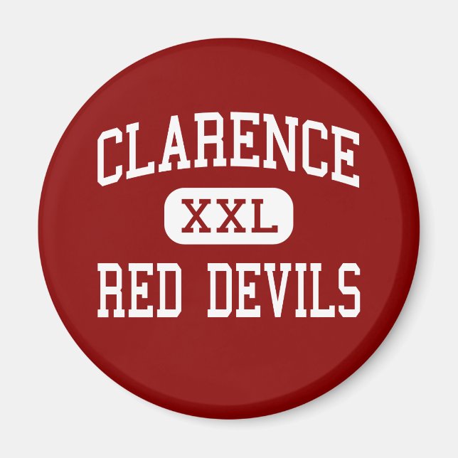 Imán Clarence - Red Devils - Middle - Clarence New York (Frente)