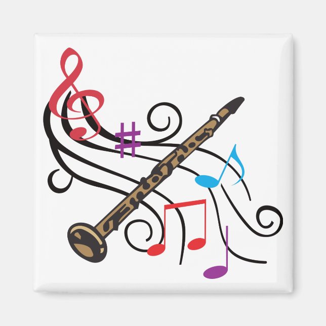 Imán Clarinet Con Música (Frente)