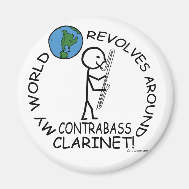 Imán Clarinete de contrabass - El mundo gira (Frente)