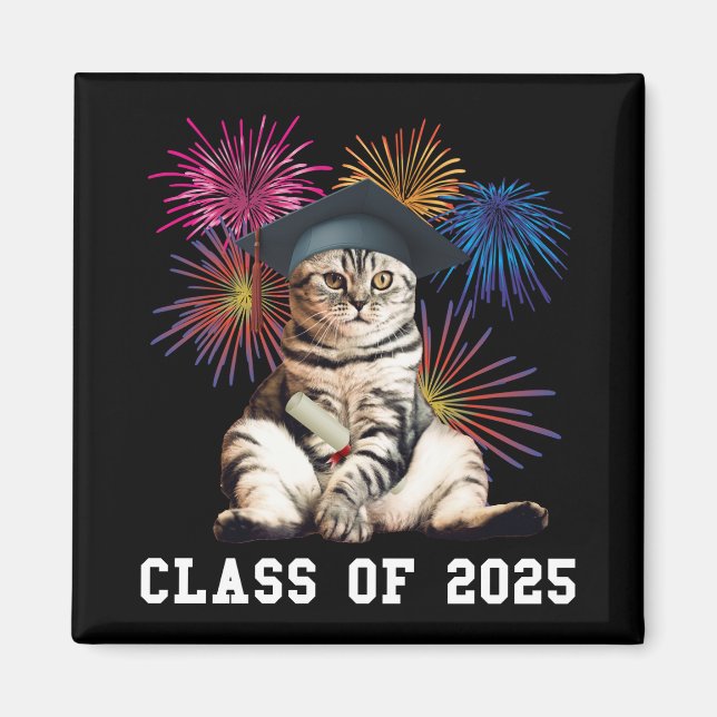 Imán Clase de 2025 Cat Lover (Frente)