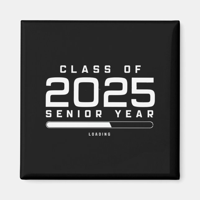 Imán Clase de 2025 Último Año Cargando Senior 2025  (Frente)