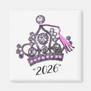 Imán  “Clase de 2026” Tiara de Princesa