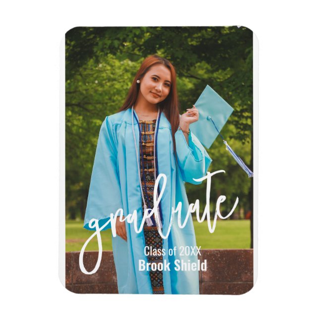 Imán Clase de 20xx | Foto de graduación personalizada (Vertical)