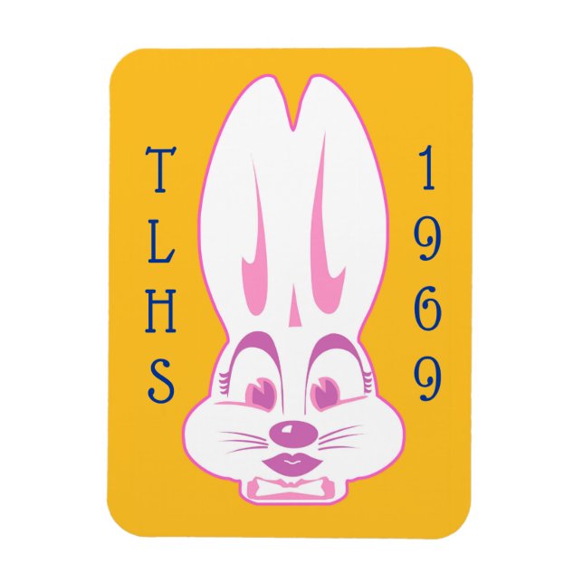Imán Clase de Chica de conejitos de TLHS de 1969 (Vertical)
