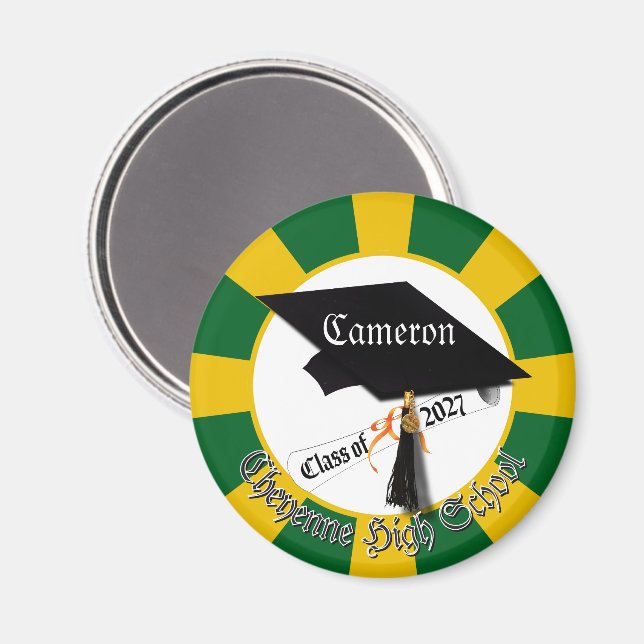 Imán Clase de Diploma de Graduación 2027 (Anverso/Reverso)