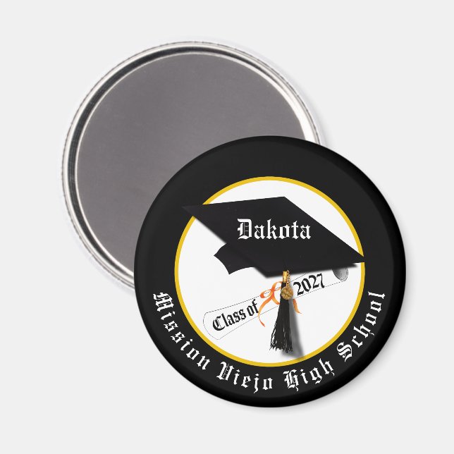 Imán Clase de Diploma de Graduación 2027 (Anverso/Reverso)
