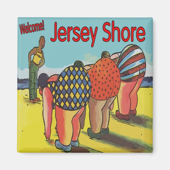 Imán Clase de ejercicios costeros de Jersey (Frente)