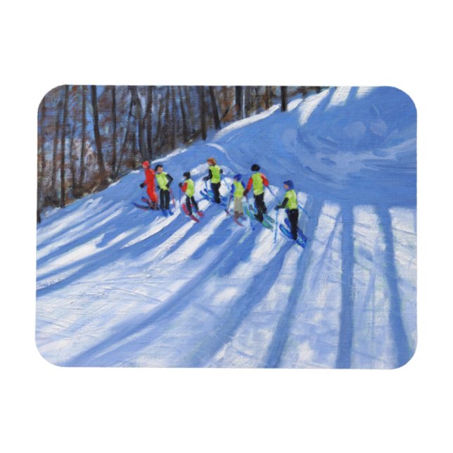 Imán Clase de esquí Tignes Francia (Horizontal)