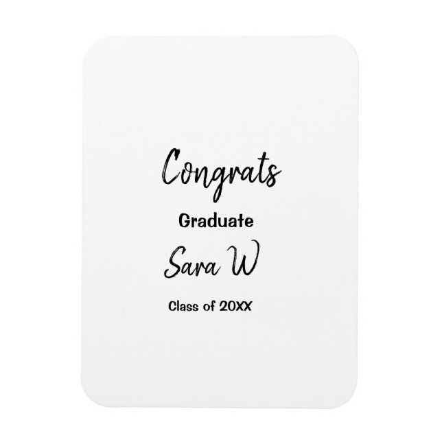 Imán Clase de felicitaciones de add year name school co (Vertical)