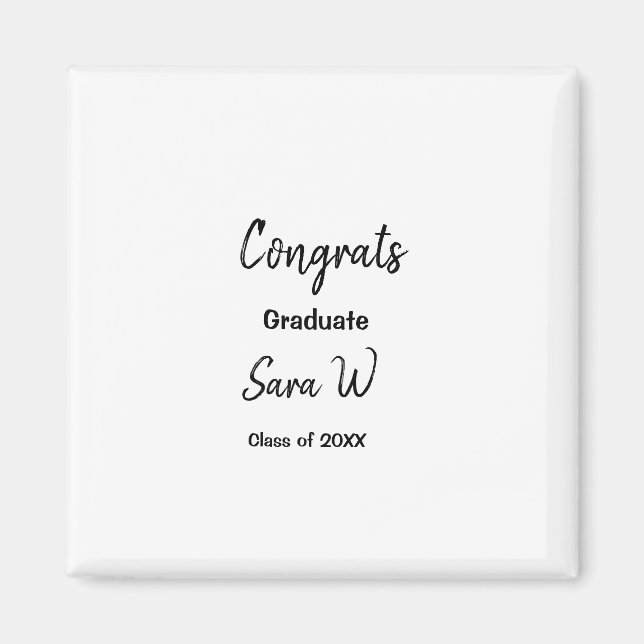 Imán Clase de felicitaciones de add year name school co (Frente)