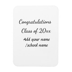 Imán Clase de felicitaciones de add year name school co