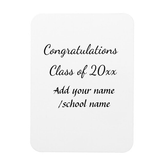 Imán Clase de felicitaciones de add year name school co (Vertical)