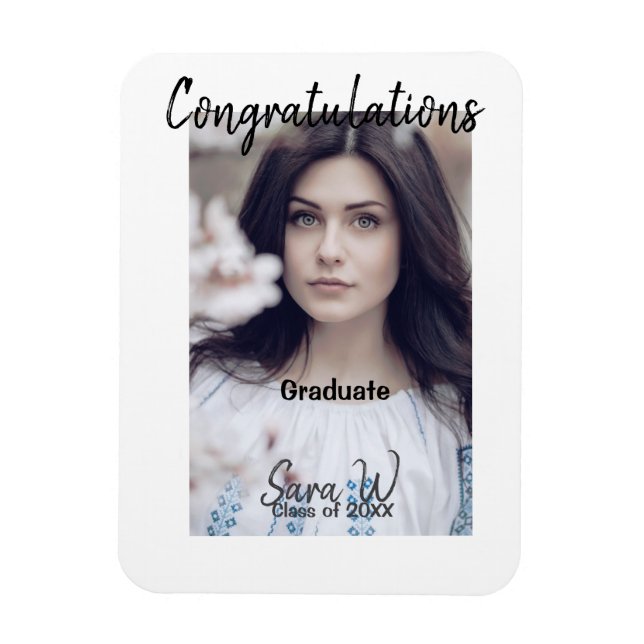 Imán Clase de felicitaciones de add year name school co (Vertical)