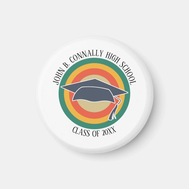 Imán Clase de Graduación de Secundaria Personalizada de (Frente)