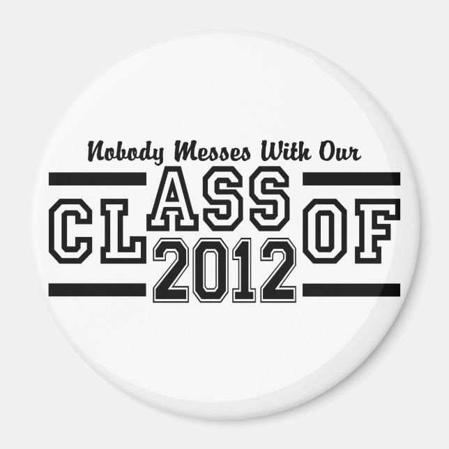 Imán CLASE DE IMÁGENES 2012 - grande y personalizable (Frente)