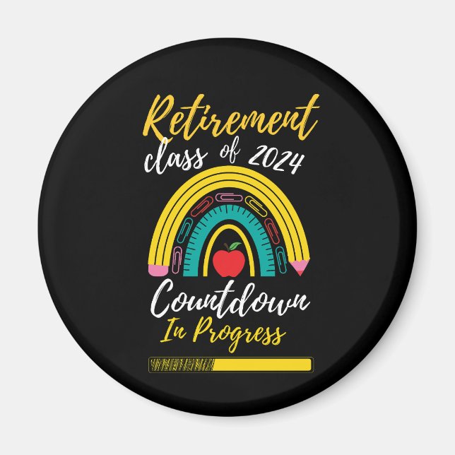 Imán Clase De Jubilación De La Cuenta Regresiva De 2024 (Frente)