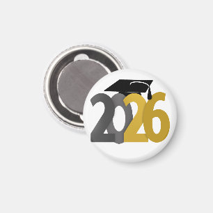 Imán Clase de oro y gris de 2026 Graduación