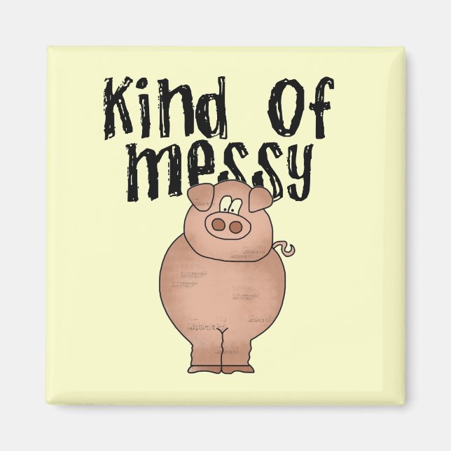 Imán Clase del cerdo de camisetas y de regalos sucios (Frente)