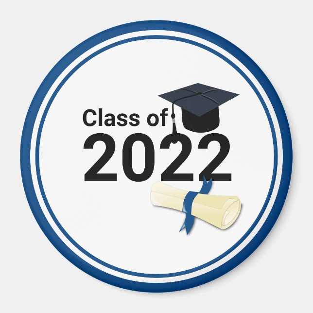 Imán Clase elegante de año de graduación de 2022 (Frente)