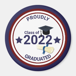 Imán Clase elegante de año de graduación de 2022