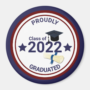 Imán Clase elegante de año de graduación de 2022