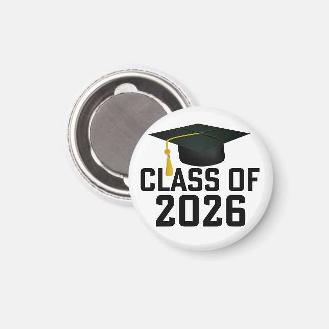Imán Clase Letterman de 2026 Graduación (Anverso/Reverso)