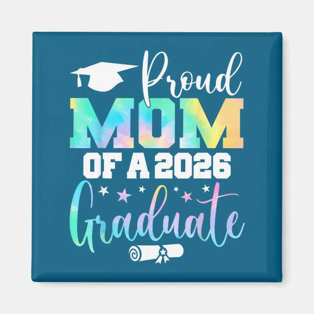 Imán Clase Minimal Senior 2026 Orgullosa Mamá (Frente)