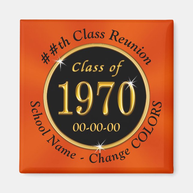 Imán Clase negra y Naranja de 1970, Reunión de 50 años (Frente)
