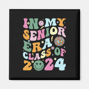 Imán Clase Retro Senior 2024 De Graduado 2024 En My Sen