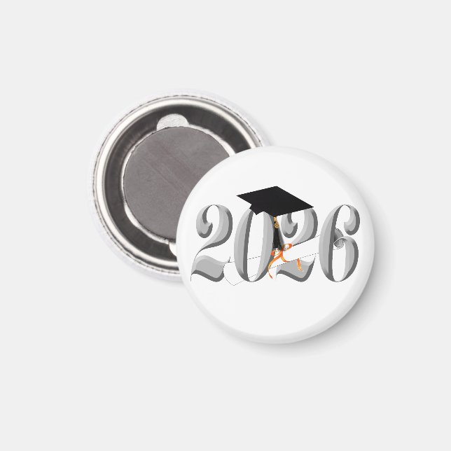 Imán Clase Silver de graduación 2026 (Anverso/Reverso)