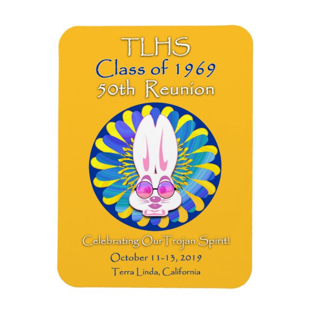 Imán Clase TLHS de 1969 Chica Conyugal 50ª Reunión (Vertical)