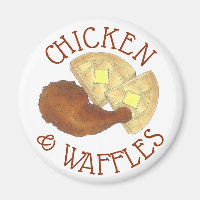 Clásica comida del Alma frita pollo frito y Waffle