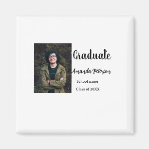 Imán Clásica graduación agregar nombre de foto clase de