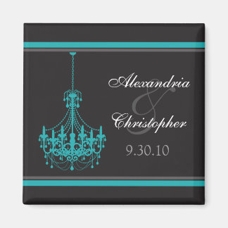 Imán Clásico araña Boda Favor Magnet (aqua)