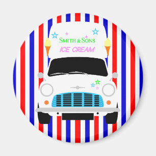 Imán Clásico Austin Mini helados Van