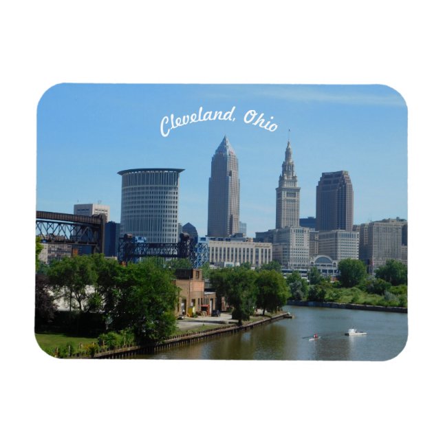 Imán Clásico Cleveland River View Magnet (Horizontal)