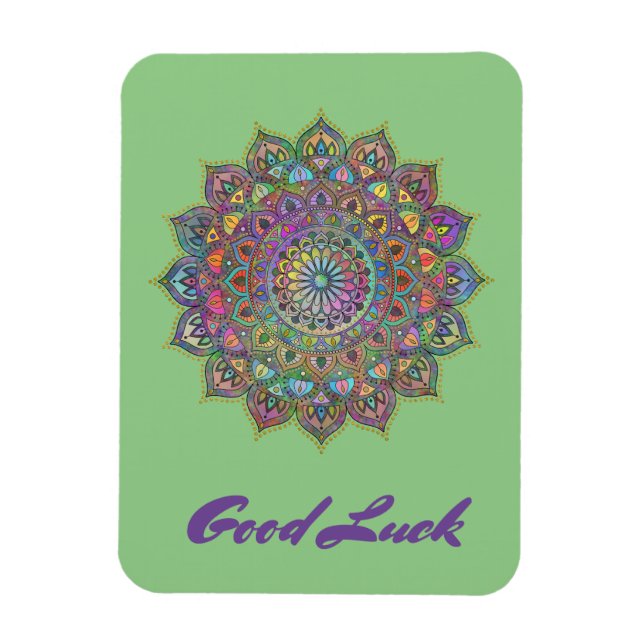 Imán Clásico Colorido Mandala Estilo India 1 (Vertical)