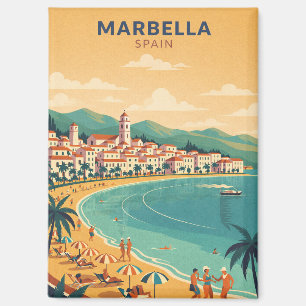 Imán Clásico Colorido Marbella España Viajes Arte Elega