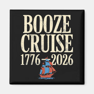 Imán Clásico Crucero de Ron en Vela 1776 Divertido Patr