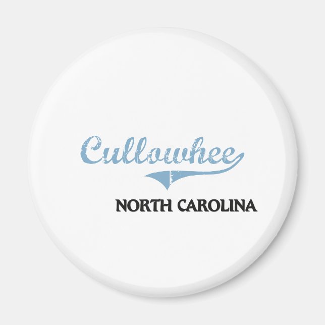 Imán Clásico de Cullowhee North Carolina City (Frente)
